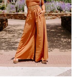 The Freeda High Waisted Linen-blend Trousers